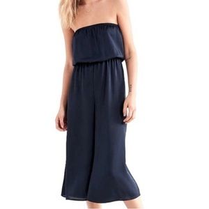 Urban Outfitters Blue Strapless Jumpsuit